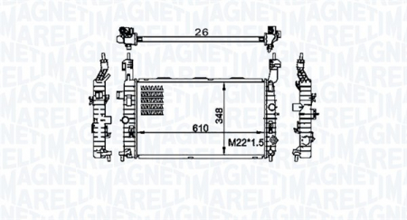 Radiator motor potrivit OPEL MERIVA A 1.4-1.8 [1]