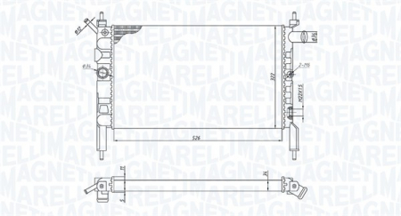 Radiator apa - Radiator motor potrivit PEUGEOT 206, 206+ 1.4-2.0D