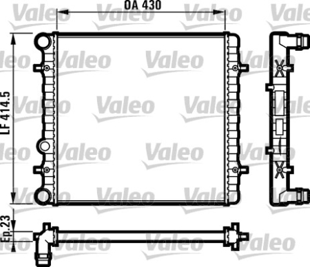 Radiator apa - Radiator motor potrivit SEAT LEON, TOLEDO II; SKODA OCTAVIA I; VW BORA, BORA I, GOLF IV 1.4/1.6/1.9D 09.96-12.10