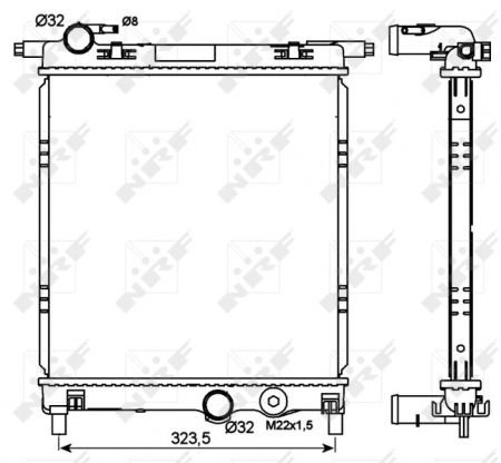 Radiator apa - Radiator motor potrivit SEAT MII; SKODA CITIGO, E-CITIGO; VW LOAD UP, UP! 1.0/1.0CNG/Electric