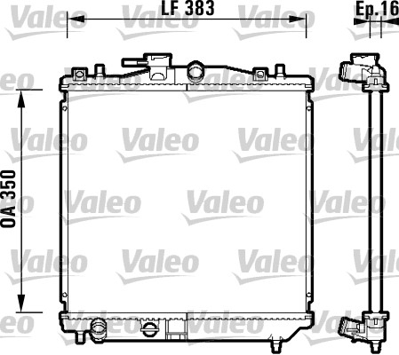 Radiator apa - Radiator motor potrivit SUBARU VIVIO 0.7 03.92-10.95