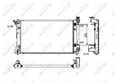 Radiator apa - Radiator motor potrivit TOYOTA AVENSIS 2.0/2.4