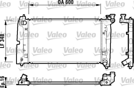 Radiator apa - Radiator motor potrivit TOYOTA AVENSIS, COROLLA, COROLLA VERSO 1.4/1.6/1.8 2001-2009