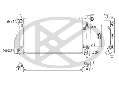 Radiator motor potrivit TOYOTA AVENSIS, COROLLA, COROLLA VERSO 1.4/1.6/1.8 1999-2014 [1]
