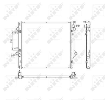 Radiator apa - Radiator motor potrivit TOYOTA FJ CRUISER, LAND CRUISER PRADO 4.0