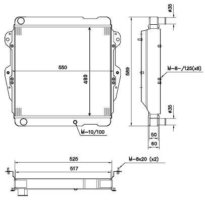 Radiator apa - Radiator motor potrivit TOYOTA LAND CRUISER 2.4D 10.85-05.93