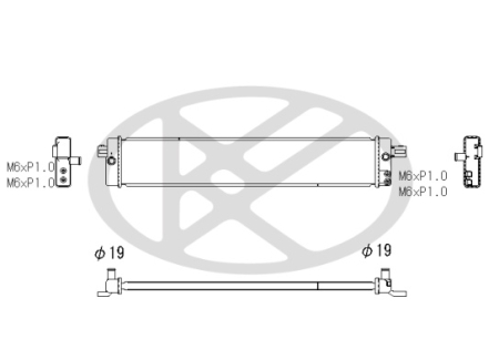 Radiator motor potrivit Toyota Rav 4 V dupa 2018 - 2.5 hibrid, aluminiu, 660×128×22 mm [1]