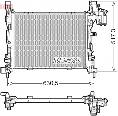 Radiator apa - Radiator motor potrivit TOYOTA URBAN CRUISER 1.4D