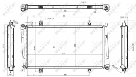 Radiator apa - Radiator motor potrivit VOLVO S40 I, V40; MITSUBISHI CARISMA, SPACE STAR 1.9D