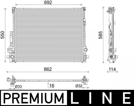 Radiator motor potrivit VOLVO XC90 II 2.0H [2]