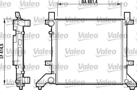 Radiator apa - Radiator motor potrivit VW LT 28-35 II, LT 28-46 II 2.3/2.5D/2.8D 05.96-07.06