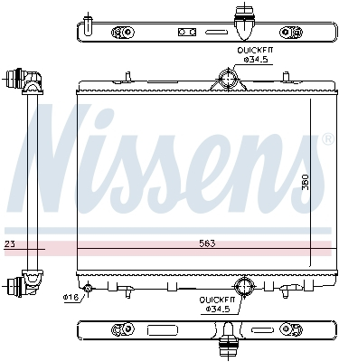Radiator apa - Radiator racire motor potrivit DS DS 4 DS 5; CITROEN C4 II, DS4; PEUGEOT 3008, 5008 1.2/1.6D - (Automat/Manual)
