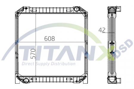 Piese Auto - Radiator racire motor (cu rama) potrivit IVECO EUROCARGO I-III 8060.45.6090-8060.45STCA 01.91-09.15