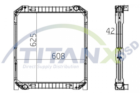 Piese Auto - Radiator racire motor (cu rama) potrivit IVECO EUROCARGO I-III 8360.46.417/8360.46.417TCA 01.91-09.15