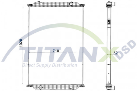Radiator apa - Radiator racire motor potrivit MAN NG, NL, NÜ; NEOPLAN CENTROLINER D0826LOH17-E2876LUH02 dupa 1989 (fara rama)
