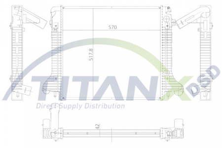 Radiator racire motor (fara rama) potrivit MERCEDES ATEGO OM900.912-OM906.939 01.98-10.04