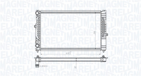 Radiator racire motor potrivit AUDI A4 B5, A6 C5; SKODA SUPERB I; VW PASSAT B5, PASSAT B5.5 1.6-2.3 1994-2008 (manual) [1]