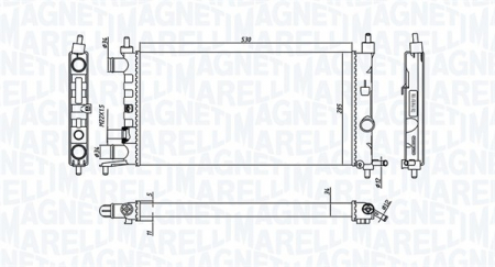 Radiator racire motor (manual) potrivit OPEL CORSA B 1.0/1.2 11.96-09.00 [1]