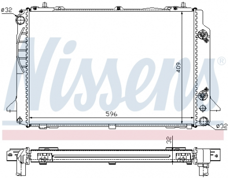 Radiator racire motor potrivit AUDI 80 B4, CABRIOLET B3, COUPE B3 2.6/2.8 [0]