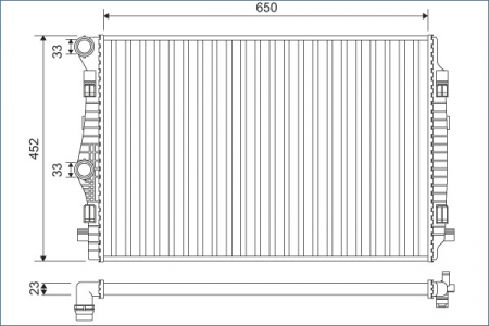 Radiator racire motor potrivit AUDI A3, Q2, Q3, TT; CUPRA FORMENTOR, LEON, LEON SPORTSTOURER; SEAT ATECA, LEON, LEON SC, LEON SPORTSTOURER, LEON ST, LEON ST/KOMBI, TARRACO; SKODA KAROQ 1.0-Electric 04