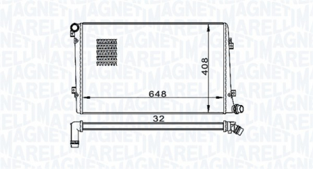 Radiator apa - Radiator racire motor potrivit AUDI A3; SEAT ALTEA, ALTEA XL, LEON, TOLEDO III; SKODA OCTAVIA II, SUPERB II; VW CADDY III, CADDY III/MINIVAN, EOS, GOLF PLUS V, GOLF V 1.9D/2.0D