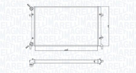 Radiator apa - Radiator racire motor potrivit AUDI A3; SEAT ALTEA, ALTEA XL, LEON, TOLEDO III; SKODA OCTAVIA II, YETI; VW CADDY III, CADDY III/MINIVAN, EOS, GOLF PLUS V, GOLF V, GOLF VI, JETTA III 1.4-2.5