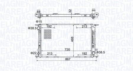Radiator apa - Radiator racire motor potrivit AUDI A4 ALLROAD B8, A4 B8, A5, A6 ALLROAD C7, A6 C7, A7, Q5, TT 2.0-4.0