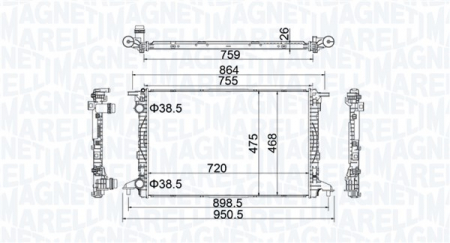 Radiator racire motor potrivit AUDI A4 ALLROAD B9, A4 B9, A5, A6 C8, Q5, Q7 1.4-2.0H dupa 2015 [2]