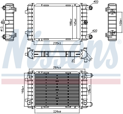 Radiator racire motor potrivit AUDI Q7, Q8; VW TOUAREG 2.0-3.0DH 01.15- [2]