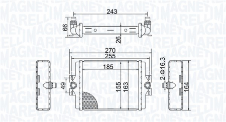 Radiator racire motor potrivit BMW 3 (F30, F80), 3 (F31), 3 GRAN TURISMO (F34), 4 (F32, F82), 4 (F33, F83), 4 GRAN COUPE (F36) 2.0/3.0D 11.11-