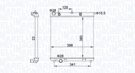 Radiator racire motor potrivit CITROEN C2, C3 I, C3 II, C3 PLURIEL, C4 CACTUS, DS3; PEUGEOT 1007, 2008 I, 208, 208 I 1.0-1.6D
