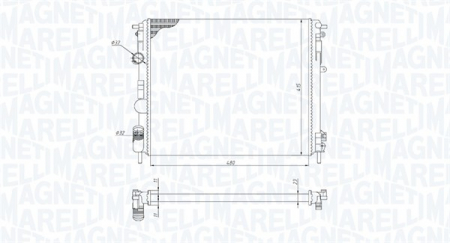 Radiator apa - Radiator racire motor potrivit DACIA LOGAN, LOGAN EXPRESS, LOGAN MCV, SANDERO; NISSAN KUBISTAR; RENAULT CLIO II, KANGOO, KANGOO EXPRESS, LOGAN I, THALIA I, THALIA II 1.2-2.0