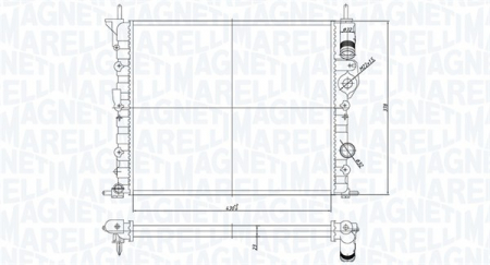 Radiator apa - Radiator racire motor potrivit DACIA LOGAN, LOGAN EXPRESS, LOGAN MCV, SANDERO, SOLENZA; NISSAN KUBISTAR; RENAULT CLIO II, KANGOO, KANGOO EXPRESS, LOGAN I, MEGANE I, MEGANE I CLASSIC 1.2-2.0