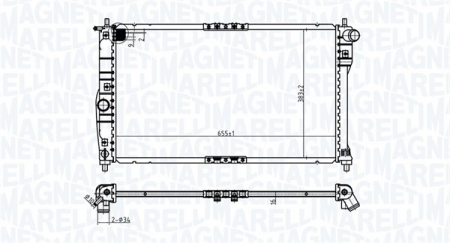 Radiator racire motor potrivit DAEWOO LEGANZA, NUBIRA 1.6/2.0/2.2
