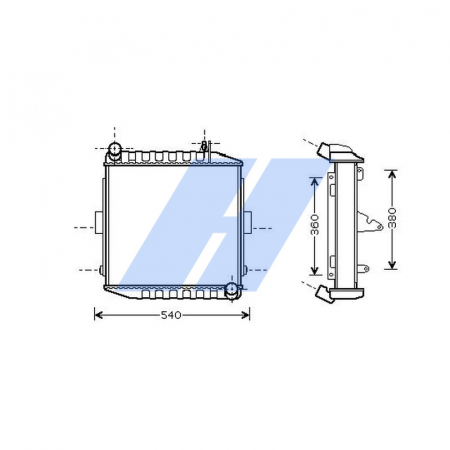 Radiator racire motor potrivit DEUTZ FAHR 1013, 1130 TTV, 1145 TTV, 1160 TTV, 120 MK2, 120 MK3, 128, 130, 135 MK2, 135 MK3, 140, 150 MK2, 150 MK3, 150.7, 155, 156, 160 MK2, 160 MK3, 165, 165 MK3, 165. [2]