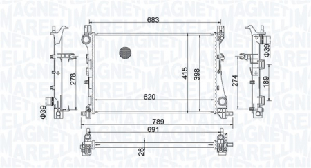 Radiator racire motor potrivit FIAT 500L 1.6D 09.13- [2]