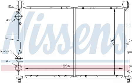 Radiator racire motor potrivit FIAT COUPE, TEMPRA, TIPO; LANCIA DEDRA, DELTA II 1.7D-2.0 [0]