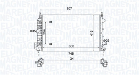 Radiator racire motor potrivit FIAT CROMA; OPEL SIGNUM, VECTRA C, VECTRA C GTS 1.9D