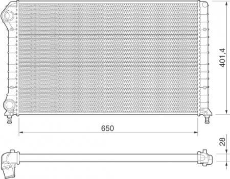 Radiator racire motor potrivit FIAT DOBLO, DOBLO/MINIVAN 1.2-1.9D 03.01- [0]