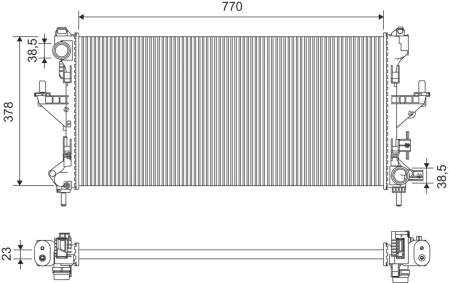 Radiator racire motor potrivit FIAT DUCATO 2.0D/2.3D 08.06- [2]