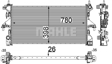 Radiator racire motor potrivit FIAT DUCATO 2.3D [1]