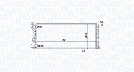 Radiator apa - Radiator racire motor potrivit FIAT PANDA; LANCIA Y10 0.8/1.0/1.1