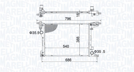 Radiator apa - Radiator racire motor potrivit FIAT TIPO 1.4 dupa 2015