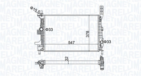 Radiator apa - Radiator racire motor potrivit FORD C-MAX II, FOCUS III, GRAND C-MAX, TOURNEO CONNECT V408 NADWOZIE WIELKO, TRANSIT CONNECT V408/MINIVAN 1.0/1.6