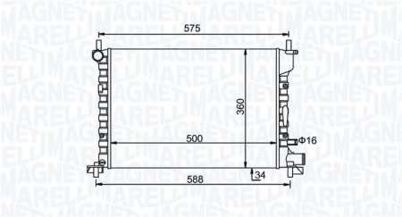 Radiator apa - Radiator racire motor potrivit FORD FIESTA, FIESTA IV, FIESTA/MINIVAN, PUMA; MAZDA 121 III 1.25-1.8D