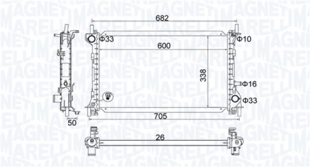 Radiator apa - Radiator racire motor potrivit FORD FOCUS I 1.4-2.0
