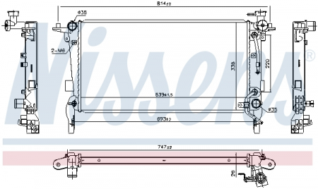 Radiator apa - Radiator racire motor potrivit HYUNDAI GENESIS 2.0