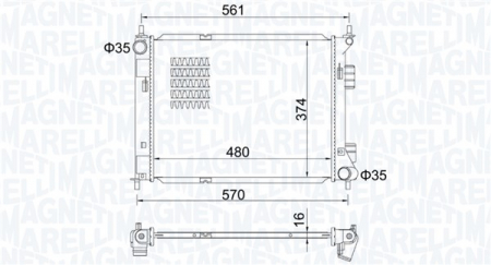 Radiator apa - Radiator racire motor potrivit HYUNDAI IX20; KIA VENGA 1.4D/1.6D dupa 2010