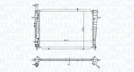 Radiator apa - Radiator racire motor potrivit HYUNDAI TUCSON; KIA SPORTAGE II 2.0/2.7