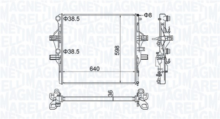 Radiator apa - Radiator racire motor potrivit IVECO DAILY V, DAILY VI 3.0CNG/3.0D dupa 2011